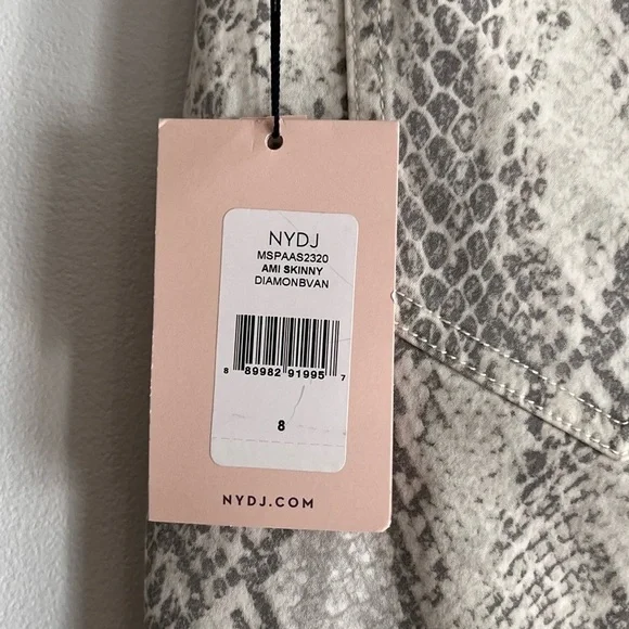 NYDJ Ami Skinny Snake Print Jean Size 8 - Picture 6 of 12